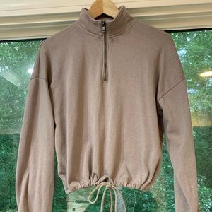 American Eagle light purple quarter zip pull over